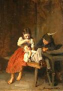 Franz von Defregger Kinder beim Kirschenessen France oil painting artist